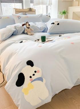 A类卡通童纯棉床上5四件套全款棉202新男孩儿学生宿舍床单三RYD件