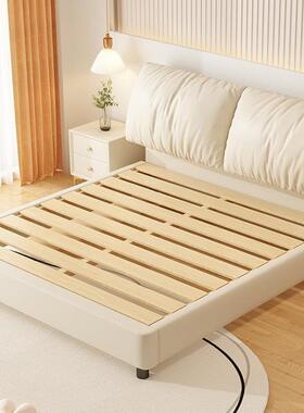 实木8289床耳朵双人1.82米床现代简约奶风油主卧1.2米x1.单5人床