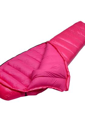 新木乃伊绒睡款袋成QKA人便携式妈咪款羽睡袋超轻野鹅绒营成人睡