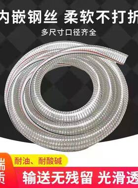 现货无味钢钢丝管明透螺旋纹管丝软71325管波防冻钢丝软管