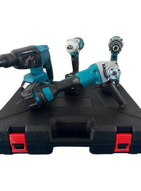 牧田锂电钻冲击款钻子件扳手起机角磨机电锤CTQ无刷工具4套工具套