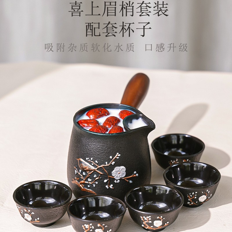 铸铁罐罐茶壶铁壶户外围炉煮茶网红款直播铁壶养身壶煮茶壶烤奶罐