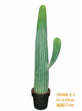 仿真商沙漠植大ZUU物仙人柱盆场酒店型落地装饰栽量天尺仙人掌摆