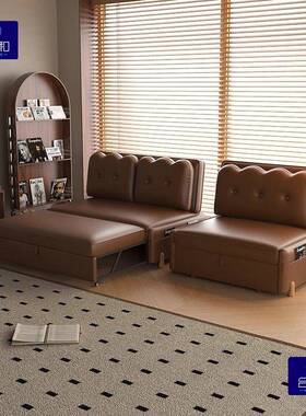 复古沙发床伸缩拉式折叠双43705抽人小户型阳台厅卧能室客多功一