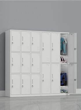柜员工更衣柜铁皮柜带锁储物钢制六AEI门九房存包柜浴室门健身换