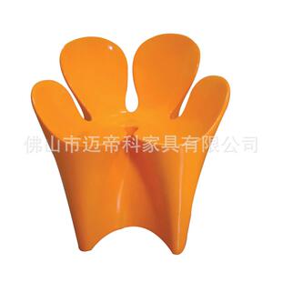 具创意玻璃钢叶休闲椅四个MC-69草性家具扶手餐椅室内休闲家户外