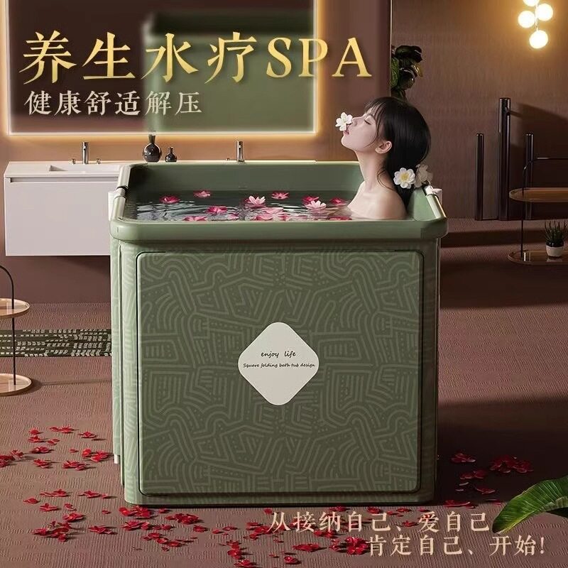 折叠加厚保温家用泡澡桶