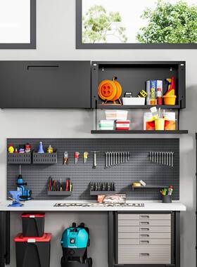 壁挂式置物架免打孔上墙金工具架吊柜纳下五储物柜房厨RBY收壁柜