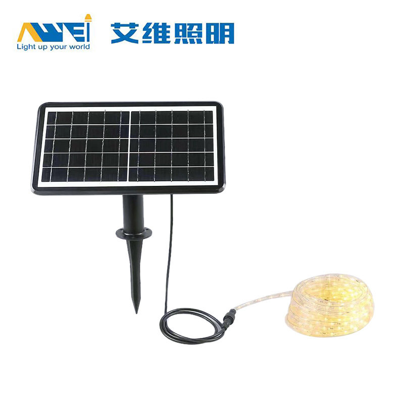 太阳能灯带庭院户外烧烤太阳能板露营LED防水氛围灯厂家直供