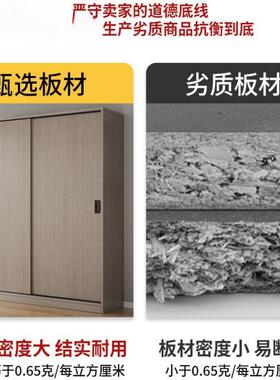推拉门衣家19425用卧简儿易组装出租房经室济木质童小柜子柜收纳