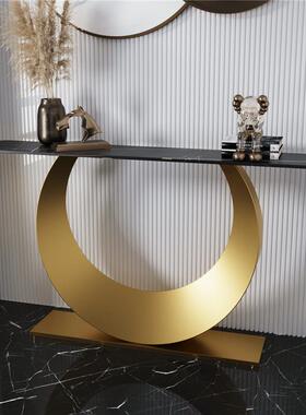 入户轻12252奢桌玄关桌意式岩板玄代关台进门创饰意靠墙窄现简约