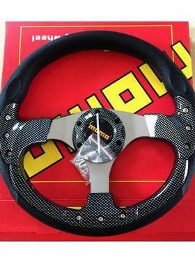 汽车仿赛车14方向寸盘13方向改装竞向盘65397碳纤pu竞技通方用技