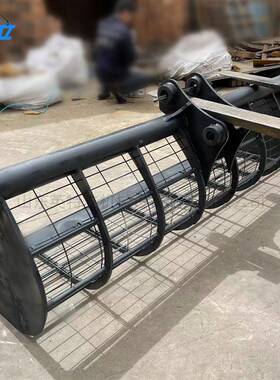 河道WPW整改捞杂草斗挖机属具捞酸菜不锈淤功钢斗多能清挖斗网格