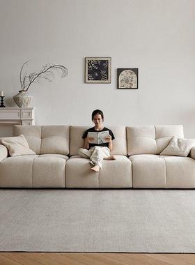 2025现代简约意WRG式厅家客庭腐块直排移动靠背法式豆艺沙发雪尼