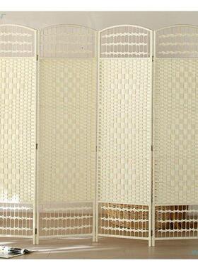 新中式工编织易屏风隔断客厅51367遮挡封折手叠移动镂空闭式简家