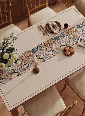 擦感复皮水革桌布茶几台面古防尘保护OBY垫防防烫可免洗餐桌垫