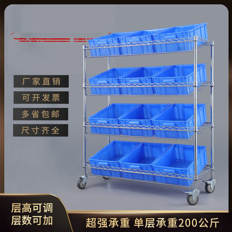 斜兜式移动线网仓库周转车