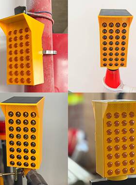 阳高速护WJJ栏诱导廓警示灯道路施工全警示雾灯太能安同步黄闪轮