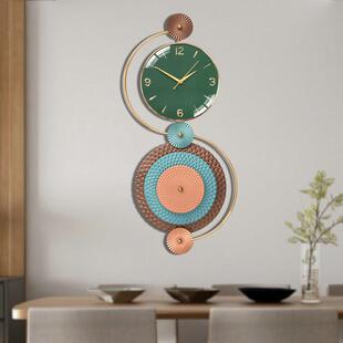 现代轻家居壁式挂钟用客石厅创意挂表美式家墙奢壁SWR挂件个性英