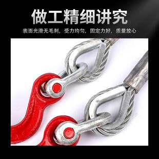 钢631丝绳组合吊索具合起重吊钩钢成制套组吊具插编压丝绳单双腿