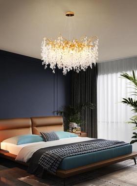 客餐厅吊灯长形饭厅33618厅枝吧树台轻奢水现晶艺术代法式别墅灯