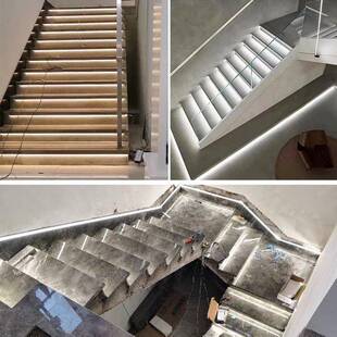 网红楼梯灯带踏感应台阶灯智能步追光流水灯线2835跑马梯步免布灯