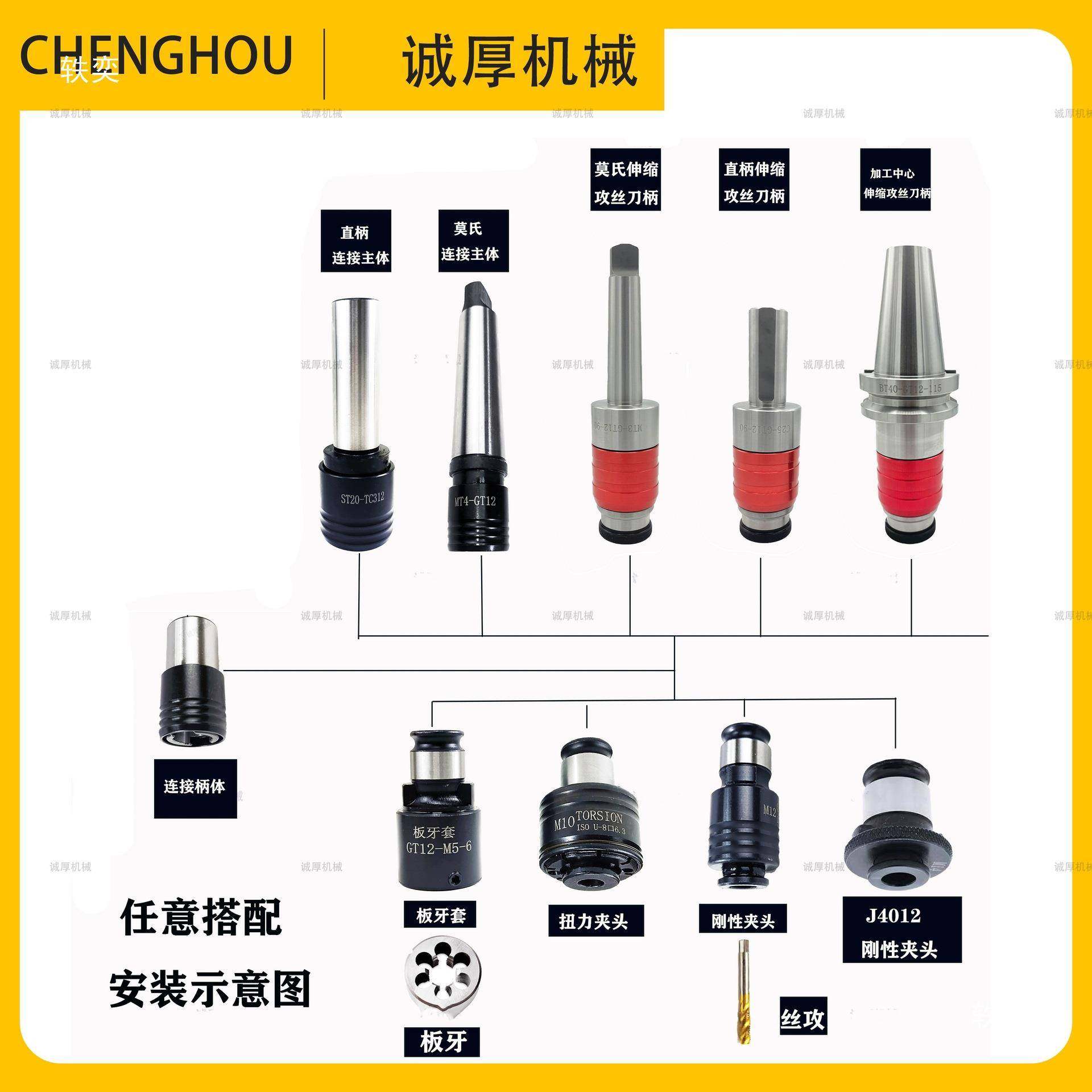 攻丝机套夹头G21624柔性扭力T载保护快过换丝锥丝攻国标筒攻丝,五金/工具,其他机械五金,淘宝优惠券,粉丝福利购,淘宝优惠卷