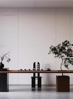 新中式茶代台实木会客桌家TIS用桌实木大板桌餐现茶桌设泡计师款