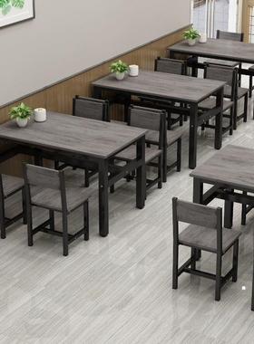 用餐厅家餐桌椅方桌形组合46356桌早餐小吃店食长堂快餐饭店椅4人