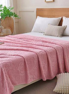 上海提老式毛怀巾被双面花床盖全棉类纱AFOD布毛巾被旧款夏季午休