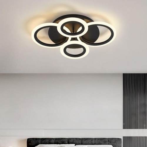 卧室灯用简约现代吸顶灯吸极简房间灯轻奢创意圆家81621环大气客