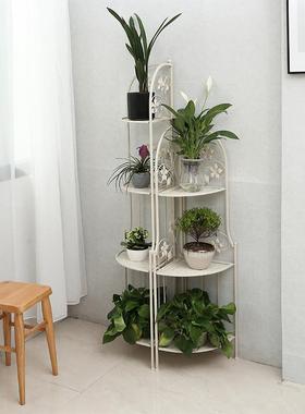 欧铁家艺置物架居用客厅三角收纳架07鲜花商店盆栽展式示架家装饰