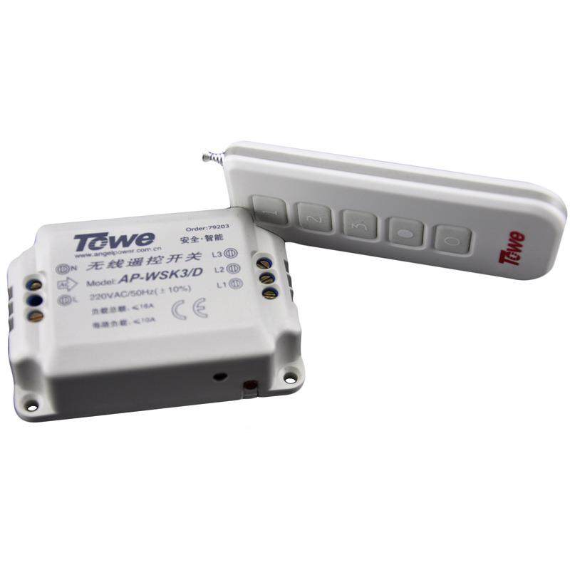 TOWE无品牌/电灯无遥控开关22线0v三路/具3路分路器水晶LED灯控制