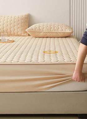 大夏季A防水22701床类笠罩单件夹棉床豆单人席梦思床垫保护罩三件