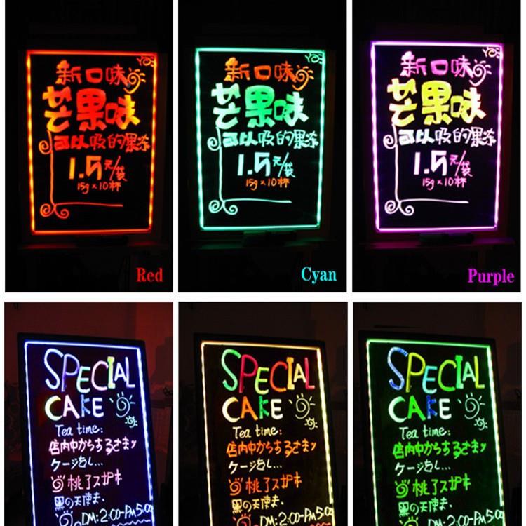 市l夜ed发光广告牌摆摊小黑板荧光板挂式店手用夜光写字莹光无品