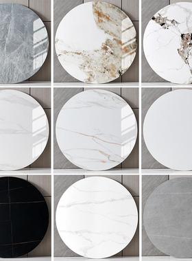 岩板转盘桌家用圆桌餐转盘大台理石圆面圆盘桌旋81668转石转盘桌