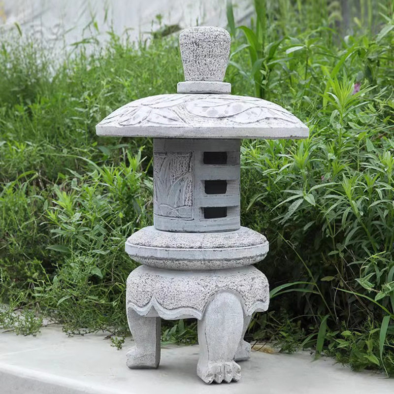 日式仿古青石庭院地灯
