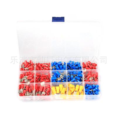 快速接线端子端280pc280pcs冷盒装冷压接线子+压钳套装铲型绝冷缘