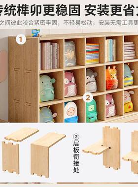 明OCQ家峥家具厂全实木书架物用架落地靠墙置格子柜客厅储物收纳
