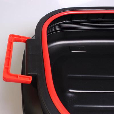 邦伸缩桶车用后箱收备箱纳垃圾桶宁杂物桶水桶黑87103色带盖60L