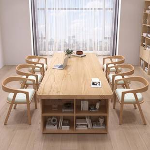 实木电生脑wyy20250简约现代客大桌书桌厅工作台学阅读学习桌家用