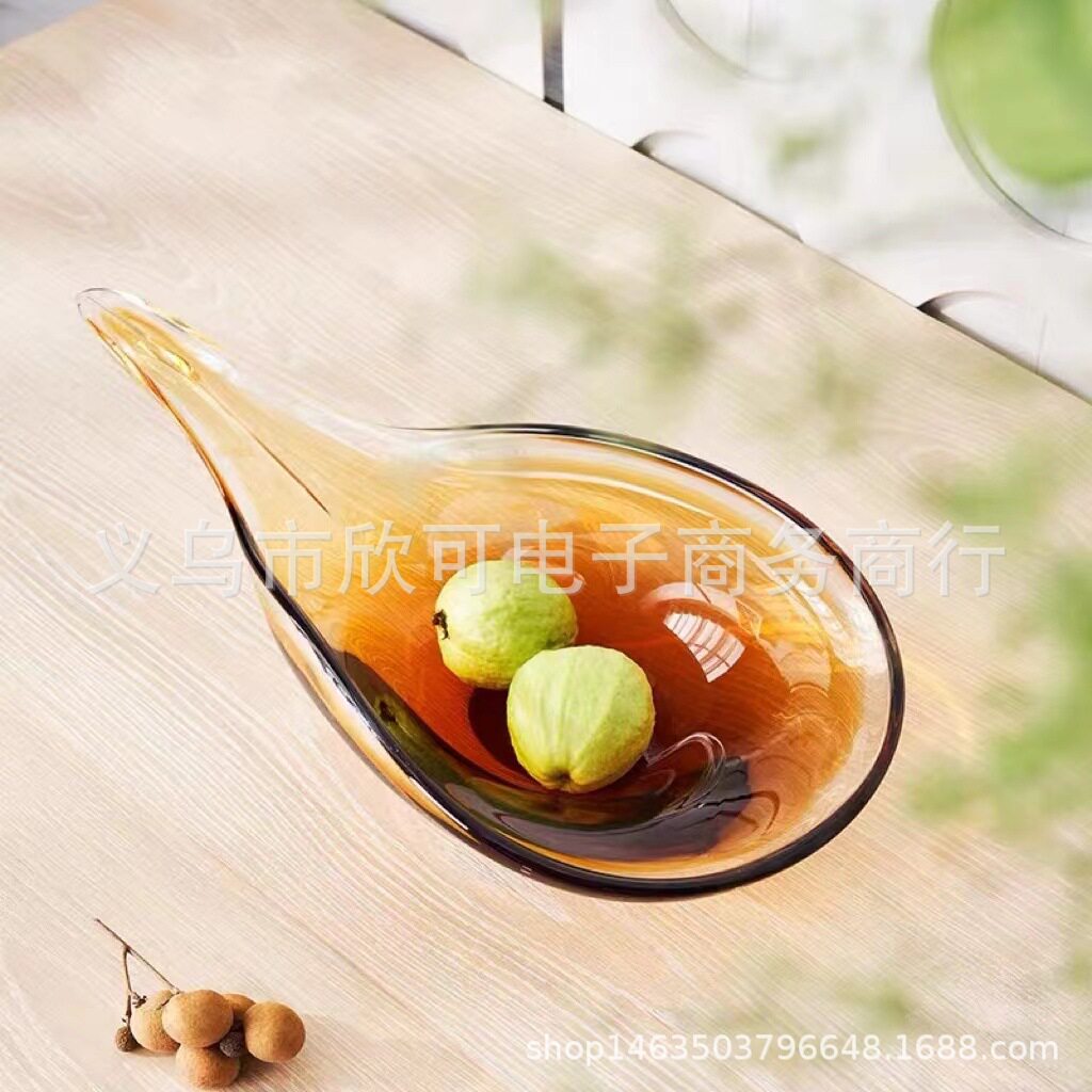 简约欧式琥珀指南勺盘样板间家居软装饰品客厅茶几果盘摆件