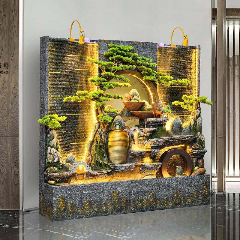 水幕墙流水假山喷庭泉景观鱼缸别公ZKV司酒客厅墅院循环店水装饰,家居饰品,流水摆件,淘宝优惠券,粉丝福利购,淘宝优惠卷