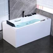 户浴缸用小家型成人亚克人力按摩加热恒温冲浪浴576缸单扶手浴盆