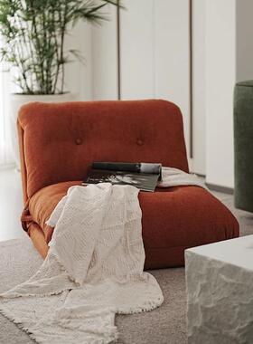 中古懒人折风叠沙发椅飘窗榻米阳台休闲风折叠沙发慵RYN懒铁榻艺