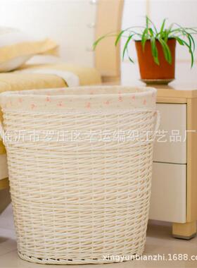 式简约柳20304编欧脏衣篮收纳筐大号盖储物筐手洗衣篮工编织脏衣