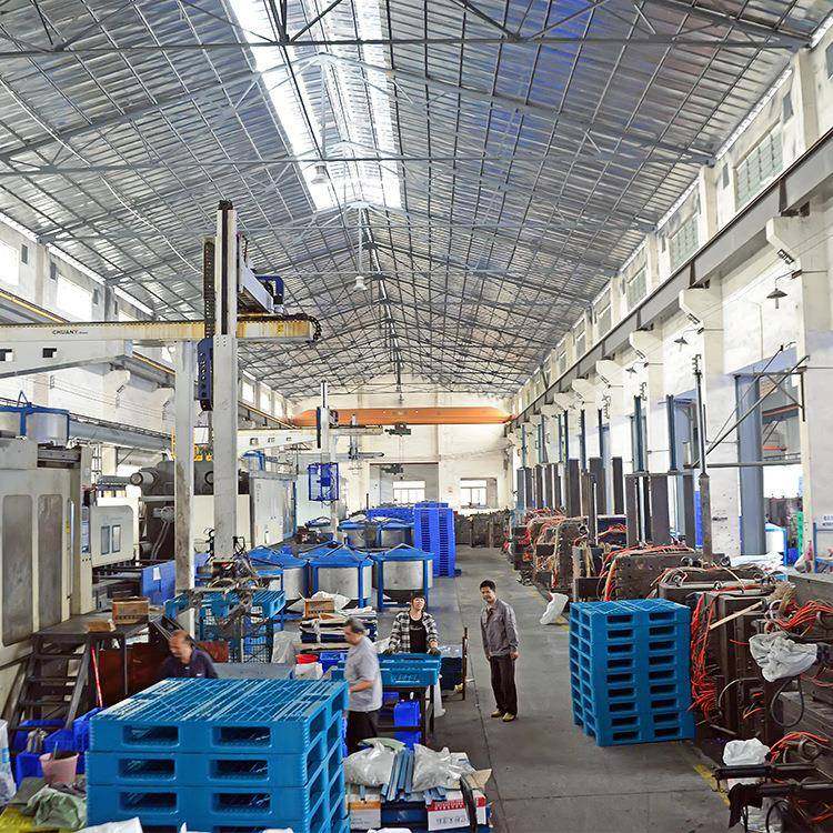 网重格川字塑料LPB托盘仓库型货叉架车输塑料地台板加厚塑胶运卡