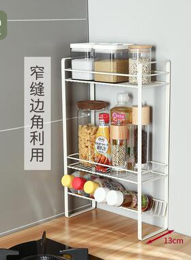 KES安象厨房收纳置物FS726155靠架窄台面墙三调料架小型调桌面层