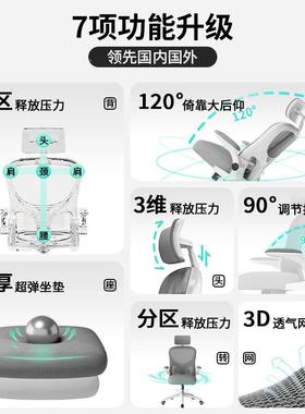 办公椅舒适会椅椅职工位椅家用议电脑靠员背椅子舒服久坐电BGY竞