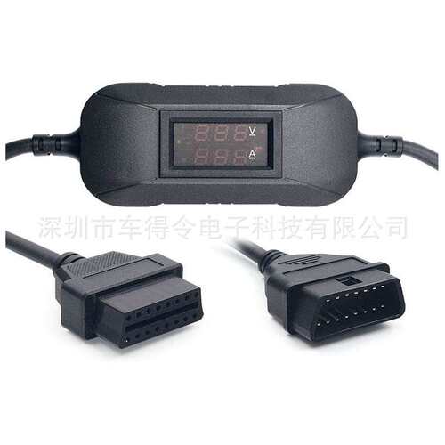 跨境DC 24V to 12V OBD2 Power Adapter Volt Reducer Cable 黑色